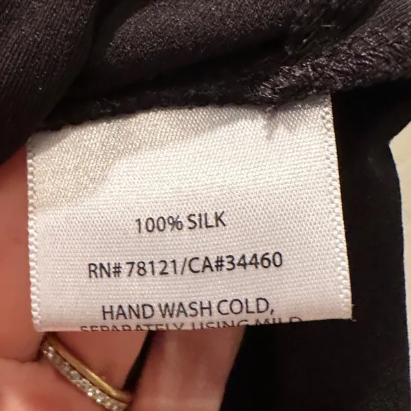 Eileen Fisher Black 100% Silk Tunic Top Medium Minimalist‎ Lagenlook - Image 4