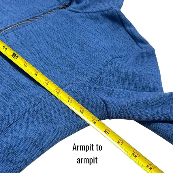 Kuhl Blue Quarter Zip Mock Neck Sherpa Lined Fleece Pullover Cabincore‎ Hiking L - Image 11