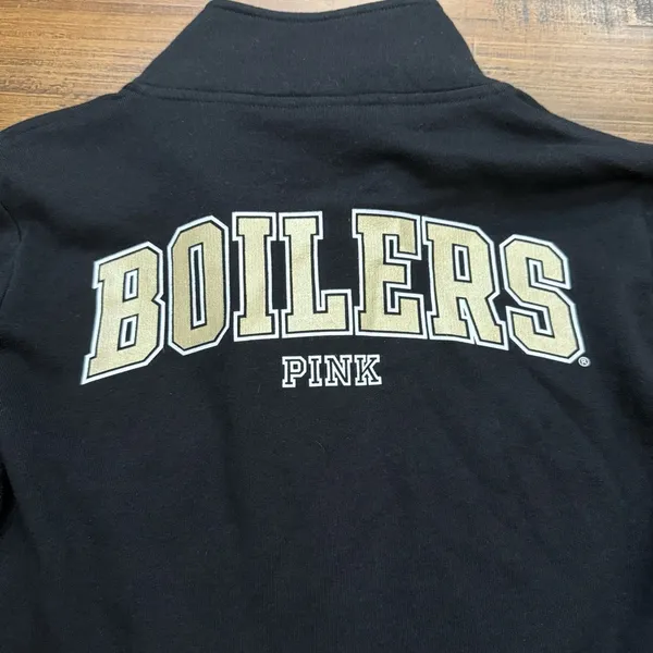 Victorias Secret Pink Purdue University Boilermakers quarter zp sweatshirt SMALL - Image 4