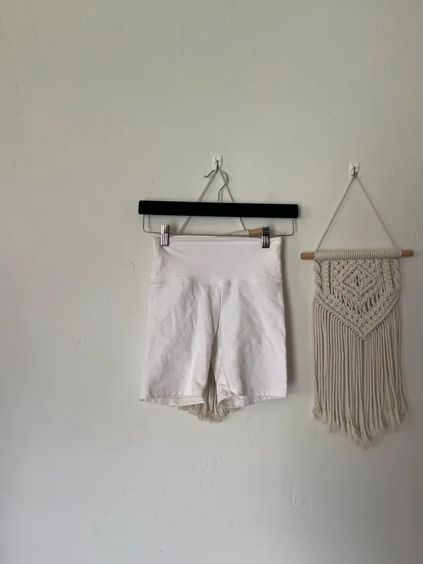 Aritzia TNA white bike shorts - Image 2