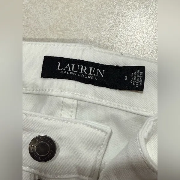 Ralph Lauren Women's Classic White Straight Leg Jeans Size 8 - Image 11