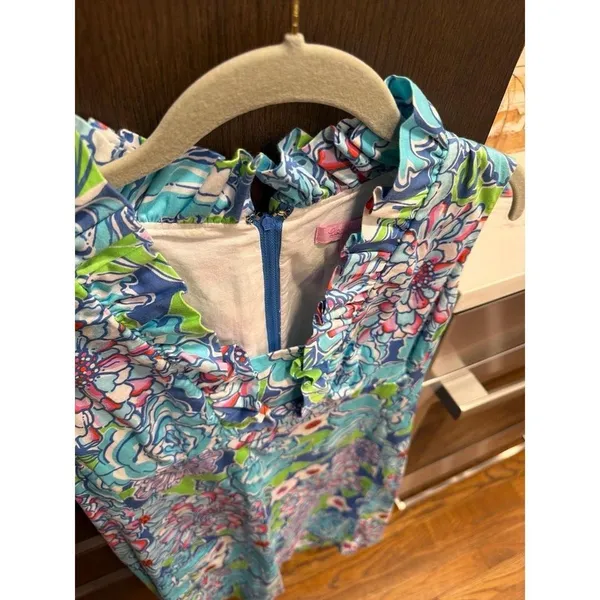 Lilly Pulitzer Adeline shift dress features a vibrant Blue Mayflower floral 10 - Image 2