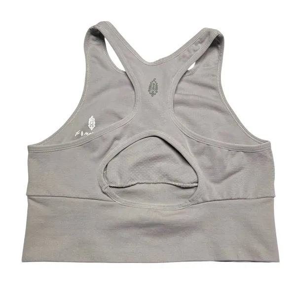 Free People Movement‎ Every Single Time Sports Bra Gray Racerback XS/S Yoga Gym - Image 2