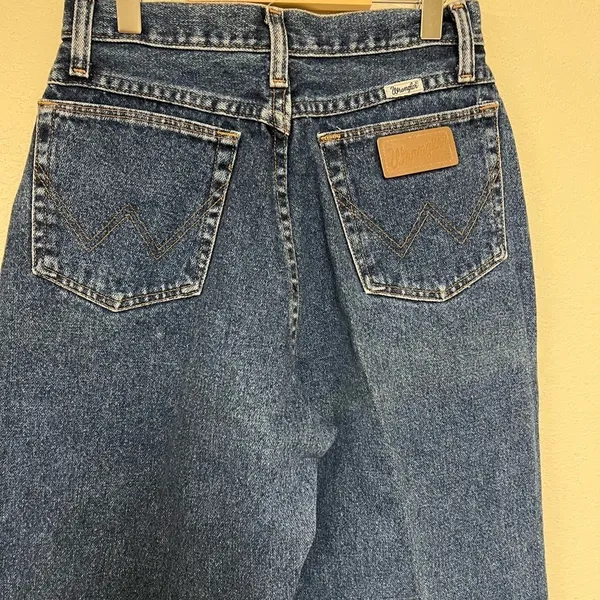 Wrangler Mom Straight Jeans Classic Blue Women's Jeans 5/6 - Image 4