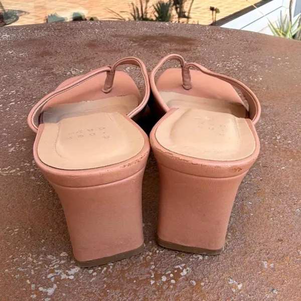 Target Women’s A New Day Annette Sandal 2.5” heels sz 8.5 in salmon - Image 6