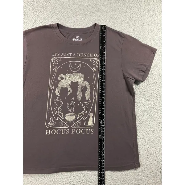 Disney Hocus Pocus Graphic Tee Womens XL Brown Goth Tarot Sanderson Sisters Tee - Image 11