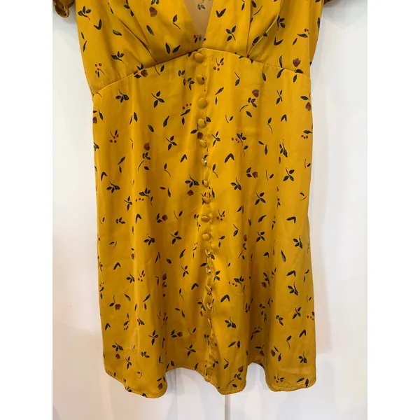 Urban Outfitters Jen Floral Empire Waist Button Down Mini Dress, S - Image 6