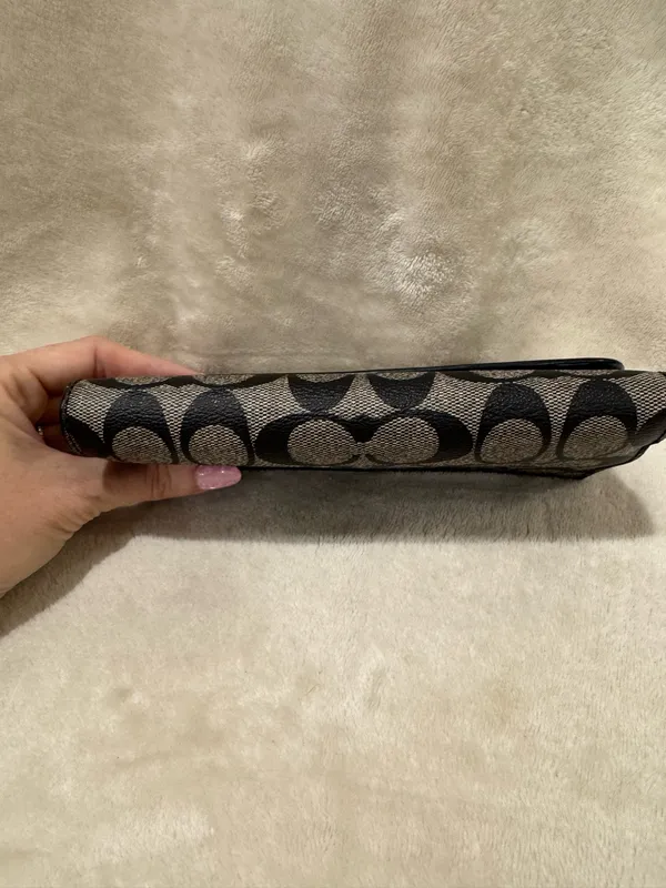 Coach Peyton Signature Jacquard Trifold Checkbook Wallet - Image 3