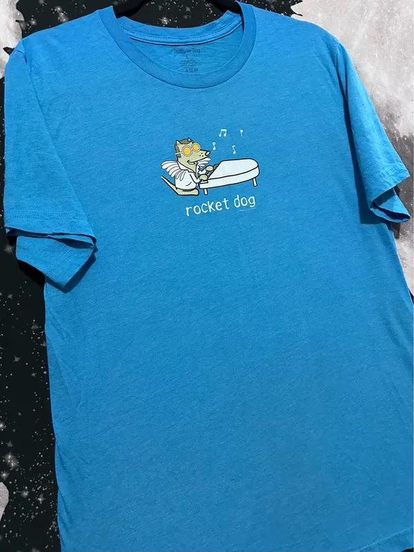 Teddy The Dog Rocket Man Funny Parody Shirt - Image 3