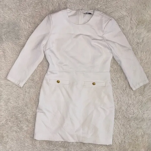NWOT Veronica Beard $548 Channing Jacquard Sheath Dress White Sz 14 - Image 3