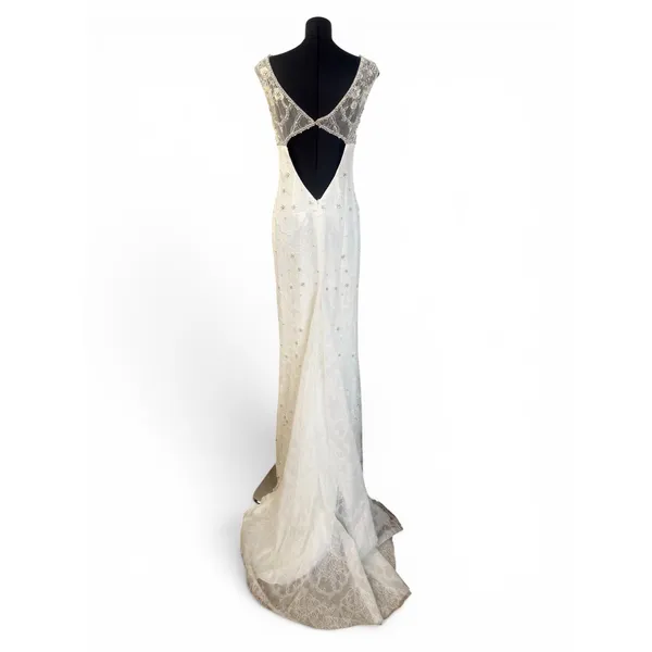 Sherri Hill Style 50069 Ivory Lace Mermaid Gown Size 2 - Image 10