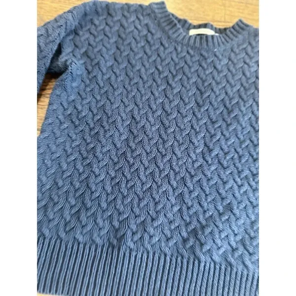 Anthropologie Frnch Paris Chunky Knit Pullover Crewneck Sweater Small 2863 - Image 5