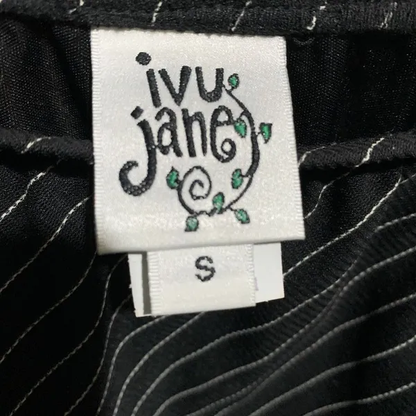 Ivy Jane Womens Size Small Black White Stripe Mesh Overlay Lined Whimsical Skirt - Image 4