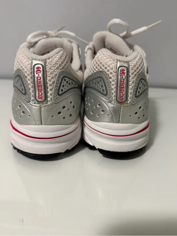 Asics White, Silver & Red Women's Running Shoes - Image 6