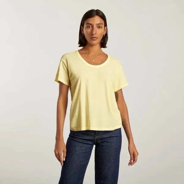 Everlane Air Scoop-Neck Tee in Pastel Yellow - Image 2