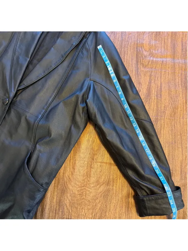 Vintage Women's G-III Leather Coat XL Black Full-Length Long Lined Insulated - Image 10