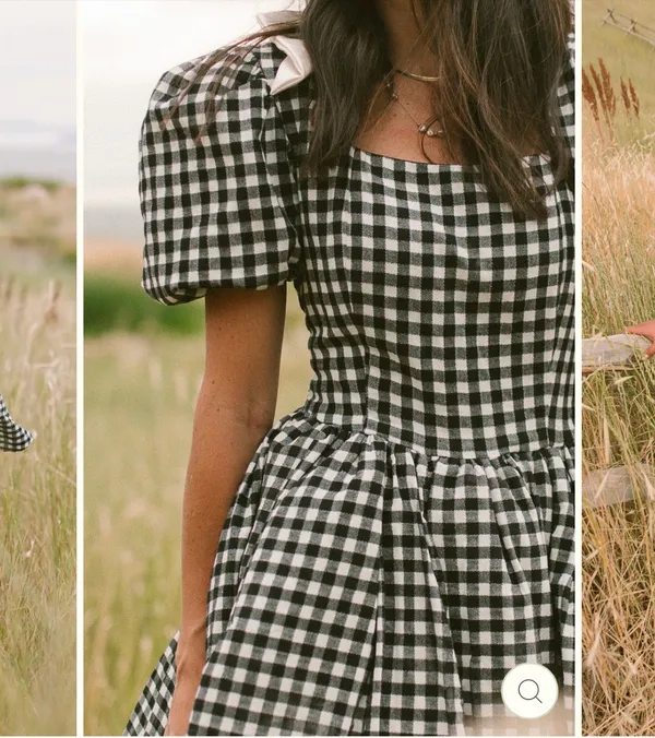 Ivy City Black Gingham Dress - Image 3