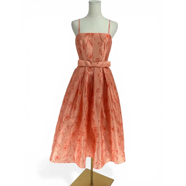 New! Hutch Floral Satin Midi Dress Fit‎ & Flare Size Small - Image 3