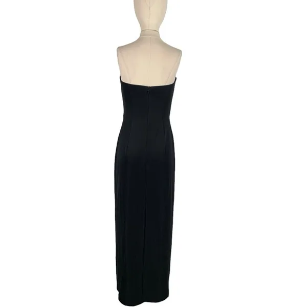Vintage Jessica McClintock Y2k 90s Strapless Maxi Dress Size Medium - Image 5