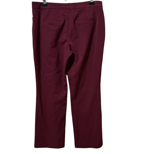 Maurices Maroon Plus Size Bengaline High Rise Slim Straight Dress Pants - Image 3
