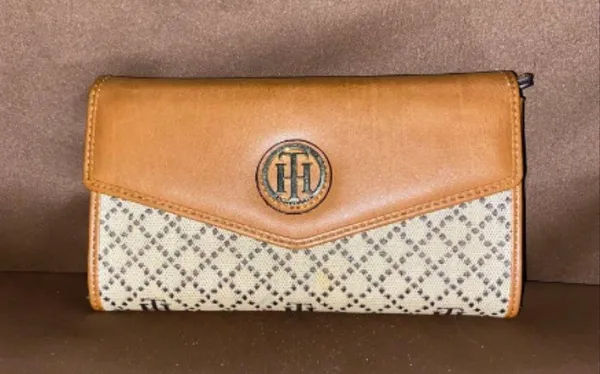 Tommy Hilfiger Gold-Tone Monogram Flap Wallet - Image 2
