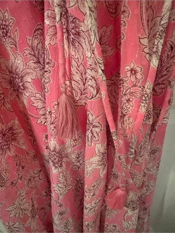 Taylor Pink Floral One-Shoulder Maxi Dress - Image 3