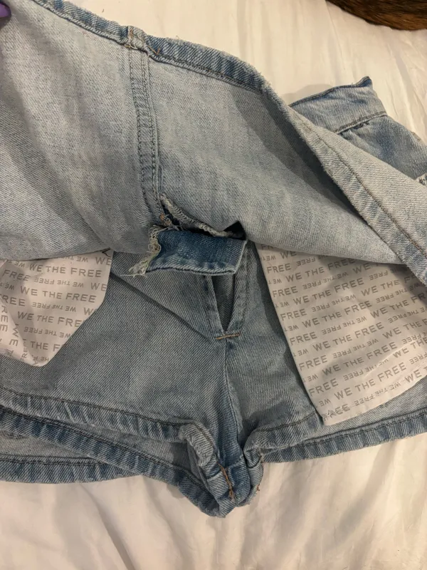 Free People Mini Denim Skirt - Image 4