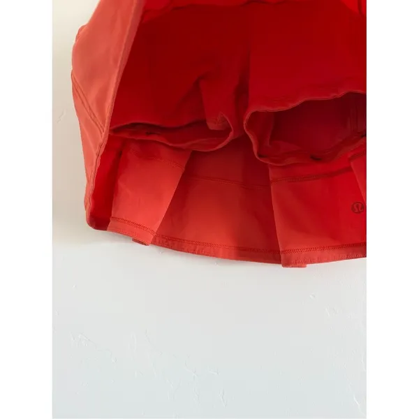 Lululemon Pace Rival Skirt Tall Size 0 Orange Red 15" Tennis Golf Running Skort - Image 3