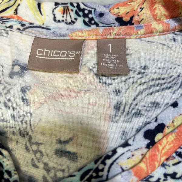 Chico's Multicolor Paisley Short Sleeve Top - Image 5