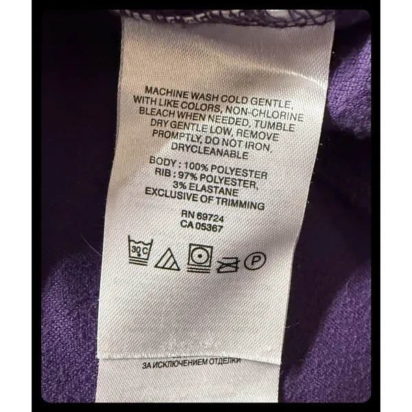 Columbia Fleece Pullover Womens Size M Purple Quarter Zip Long Sleeve Hiking - Image 3