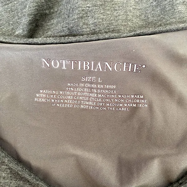 Nottibianche Lyocell Stretch Sleep Tank With Shelf Bra Dark‎ Gray Size Large - Image 4