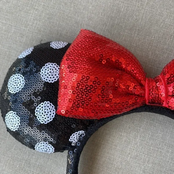 Sequined Disney Minnie Mouse Ears - Image 6