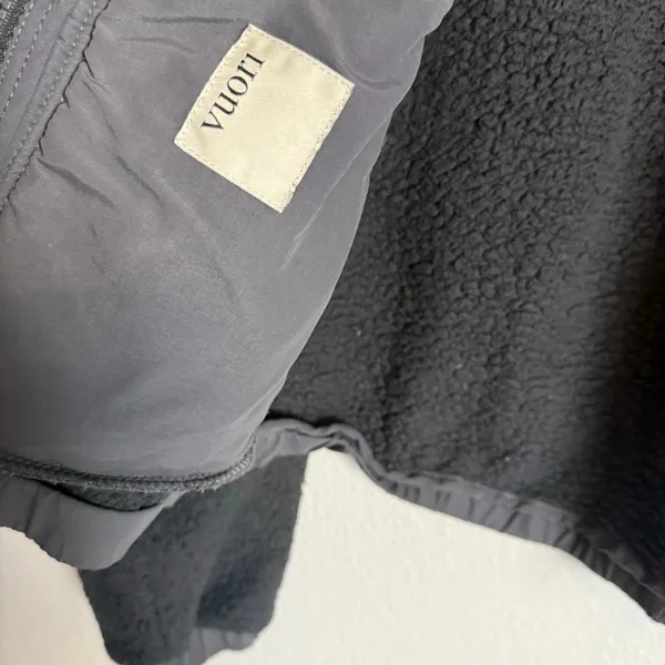 Vuori Women’s Gray Cozy Sherpa Full Zip Hiking Outdoor Warm Jacket Size Medium - Image 14