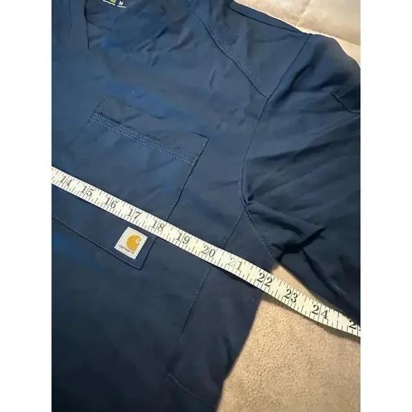 Carhartt Force Cross Flex Scrub Top Size Medium Navy Scrubs Healthcare - Image 7