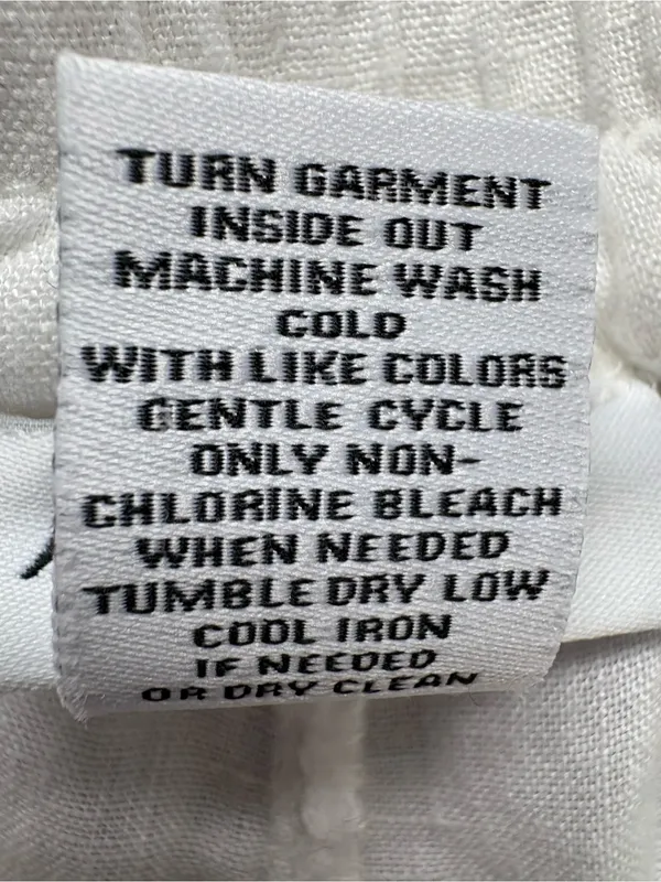 Magaschoni White 100% Linen Cargo Jogger Pants Size S Drawstring - Image 7