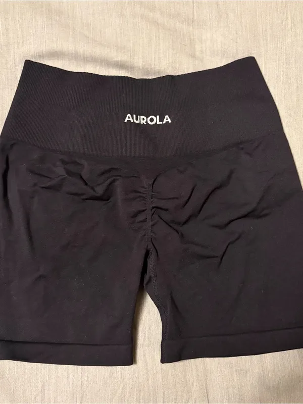 Aurola Black High Waist Bike Shorts 4”, Small, From Amazon - Image 2