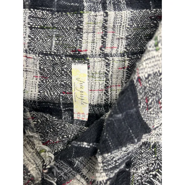 Free People Walk in the Park Plaid Cozy Cowl Tunic Sweater w/ Pockets. Size M - Image 5