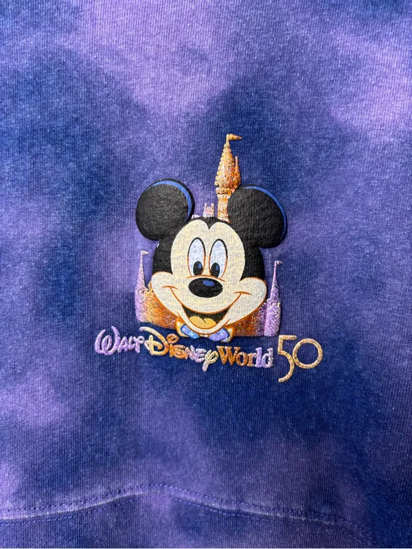Walt Disney World 50th Anniversary Tie-Dye‎ Spirit Jersey Purple Size S - Image 2
