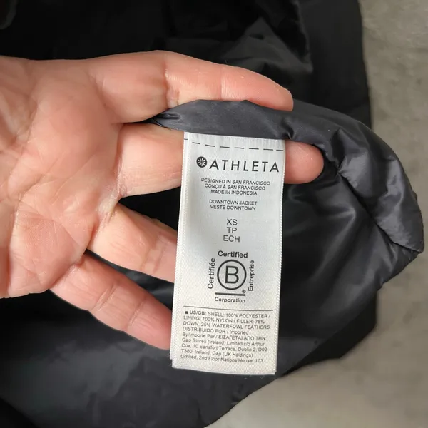 Athleta Downtown Quilted Puffer Jacket Black Size XS 550-Down‎ Fill - Image 7