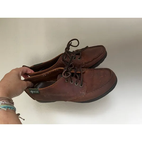 Eastland Brown Leather Boat Shoes size 8 Rugged Preppy Coastal Timeless Workwear - Image 2