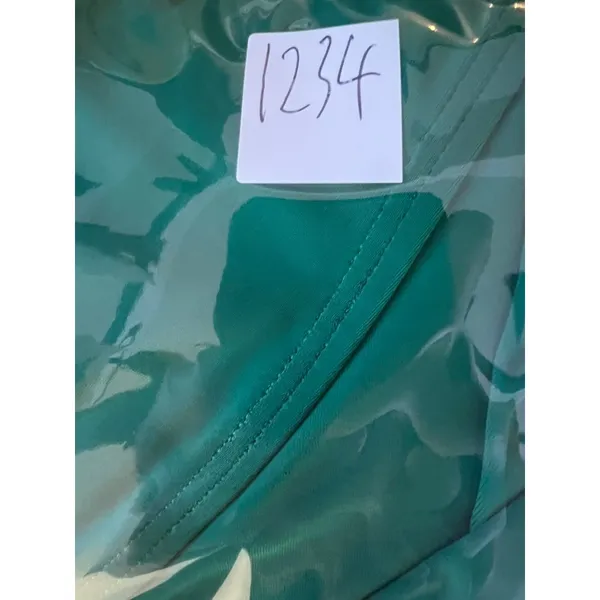 NWT! Yonique XXL Kelly Green Twist Front Tankini Top Swim V-Neck Adjustable Chic - Image 5