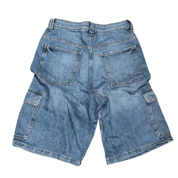 H&M Blue Cargo Denim Shorts - Image 2