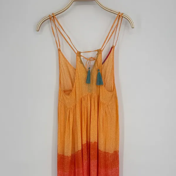 Anthropologie‎ Carla Weeks Setting Sun Maxi Dress XS Multicolor Ombre Boho Artsy - Image 7