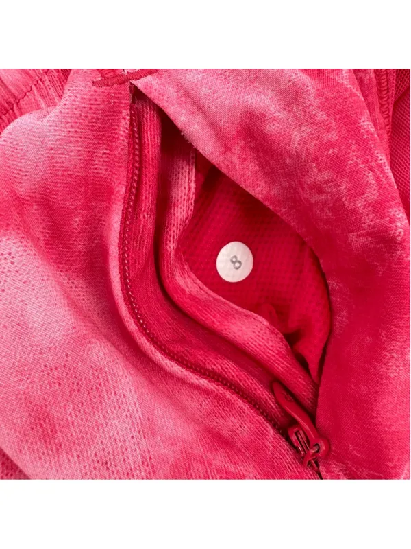 Lululemon Beat The Heat Short Tidal Boom Juice Size 8 Red Pink Tie Dye - Image 6