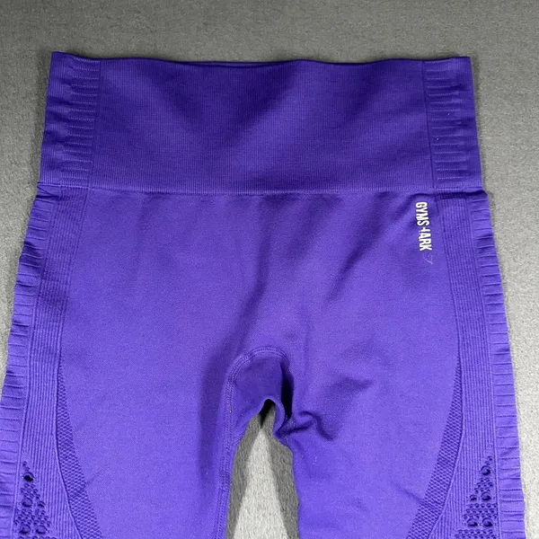 Gymshark Leggings Womens Medium Purple High Rise Seamless Ventilated Ankle - Image 2