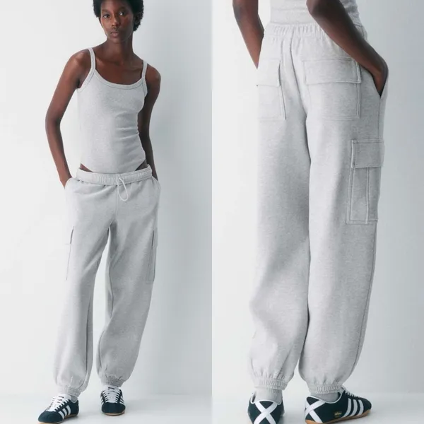 ARITZIA Mega Fit Sweatfleece Cozy Cargo Gray Sweatpants Joggers - Image 3