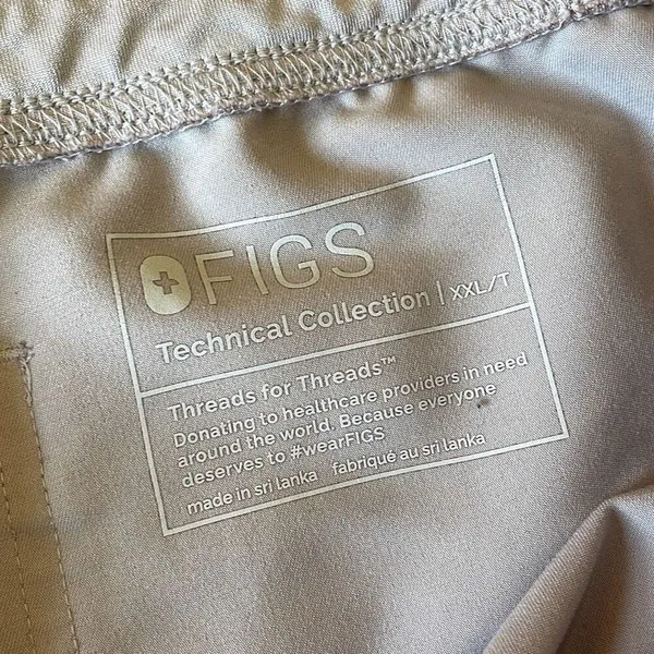 Figs Technical Collection pink drawstring scrubs size XXL tall - Image 7