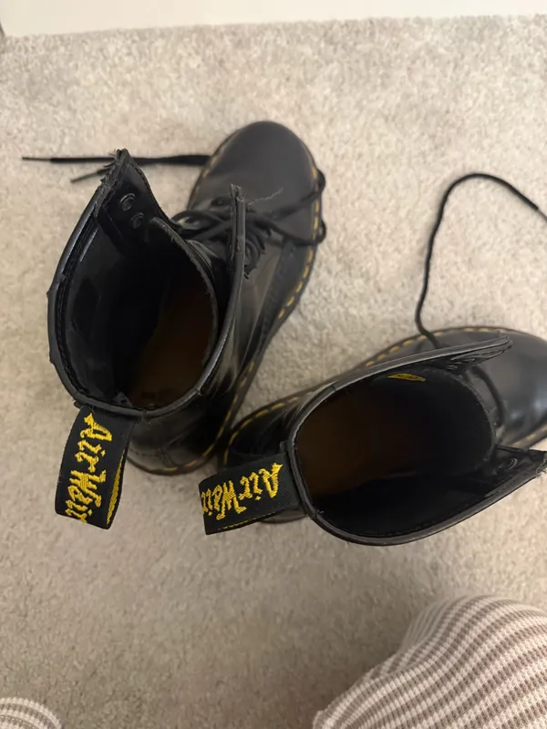 Dr. Martens Boots Black Leather Lace-Up - Image 6
