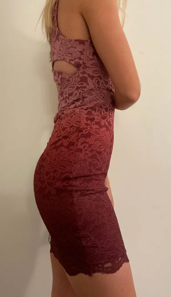 Sequin Hearts Pink Homecoming / Formal Dress - Image 2