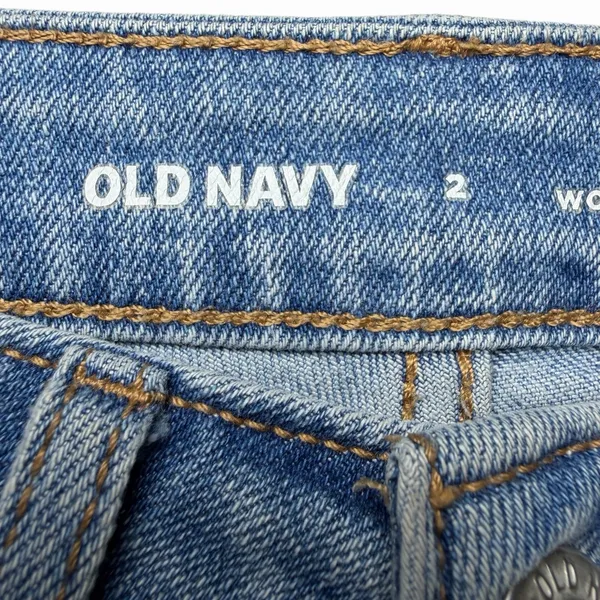 Old Navy Women's High Rise Wow Wide Leg Jeans Sz 2 Stretch Light Wash Minimalist - Image 8